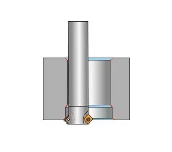 MC Schematic diagram of up and down chamfering knife