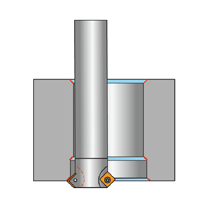 MCシリーズ CNC用の上下面取り刀のイメージ図